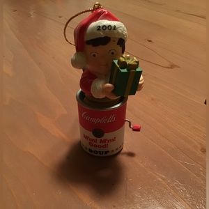 CAMPBELLS SOUP VINTAGE 2002 CHRISTMAS ORNAMENT NWOB ORIG OWNER COLLECTIBLE